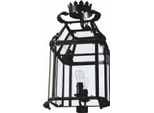 Casa Padrino Lampada Da Esterno Barocca Nera H. 70 Cm - Illuminazione Esterna Barocca