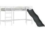 Vidaxl Letto A Soppalco Per Bambini Con Scivolo Bianco E Antracite 99,5 X 190 Cm