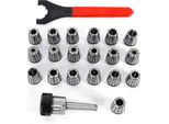 Set Di Pinze Di Serraggio - ER32, Cono Morse MK2/MT2, M10 - 21 Pezzi - Per Foratura E Filettatura - Per Fresatrici Cnc