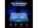 Raffreddatore Per Laptop Ad Alte Prestazioni, Pad Di Raffreddamento, Doppia Ventola Con Due Porte Usb, Supporto Per Laptop Inferiori A 17 Pollici, Blu