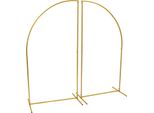 Supporto Per Arco Nuziale - Supporto Per Arco - Set Da 2 - Altezza 1,8 M - Struttura In Metallo - Per Cerimonie E Photobooth - Oro