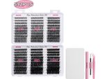 Inf Kit Extension Ciglia Fai Da Te 592PZ: Ciglia Finte Individuali, Volume, Colla & Pinzette