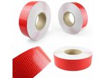 Foglio Riflettente Foglio Riflettente Nastro Riflettente Autoadesivo Cartello Di Avvertimento Rosso 25M X 50MM Camion
