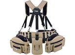 Inf Borsa Portautensili Da Giardino Con Tasche Multiple - Tessuto Oxford Kaki
