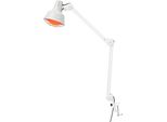 Lampada A Luce Rossa - Lampada Termica A Infrarossi - 275 W - Supporto A Morsetto - Spina Ue - Sollievo Dal Dolore E Cura Della Pelle - Bianco