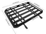 Portapacchi Da Tetto Suv - Portapacchi In Alluminio - 140 X 100 Cm - Fino A 150 Kg - Per Suv Con Barre Portatutto Integrate - Nero