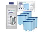 Aquafloow 6X Filtro Per L'acqua Per Philips Saeco + Decalcificante 1L