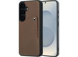 Custodia Samsung Galaxy S24/Samsung Galaxy S25 - Pelle Finta - Selencia Backcover - Marrone