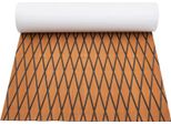 Tappetino Antiscivolo In Schiuma Eva - Tappetino Autoadesivo Per Ponte Barca - 239×89 Cm - Spessore 6 Mm - Rettangolare - Marrone