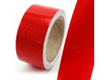 Foglio Riflettente Nastro Riflettente Foglio Riflettente Autoadesivo Rosso 10 M X 5 Cm Cartello Di Segnalazione
