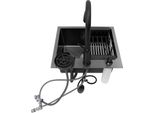 Lavello Da Cucina - Vasca Singola - Acciaio Inox - Con Rubinetto - 1 Foro - Da Incasso
