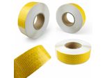 Foglio Riflettente Foglio Riflettente Nastro Riflettente Autoadesivo Cartello Di Segnalazione Giallo 50 M X 5 Cm