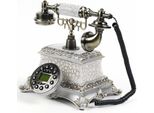 Telefono Fisso Retrò - Telefono Fisso - Selettore Numerico - Display Del Numero - Resina Sintetica - 24×27×16,5 Cm - Decorazione Per Casa/Ufficio
