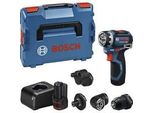 Akku-Bohrschrauber Gsr 12V-32 Fc Professional, 12Volt Blau/Schwarz, 2X Li-Ionen Akku 2,0Ah, L-BOXX, Metallbohrfutteraufsatz, Winkelaufsatz, Exzenteraufsatz
