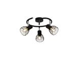 Brilliant Lampe Blacky Spotspirale 3Flg Schwarz 3X D45, E14, 40W, Geeignet FüR Tropfenlampen (Nicht Enthalten) FüR Led-Leuchtmittel Geeignet