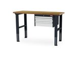 Stier HöHenverstellbare Werkbank Mit 1X50, 1X100, 1X150 Mm Schubladen Bxtxh 1500X600X760-1060 Mm Ral 7016 / Ral 7035 (906310)