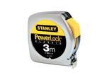 Stanley Powerlock Bandmaß Metall 3M/12,7Mm Mit GüRtelclip Und Feststeller, 1-33-218)