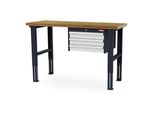 Stier HöHenverstellbare Werkbank Mit 3X100 Mm Schubladen Bxtxh 1500X600X760-1060 Mm Ral 7016 / Ral 7035 (906308)