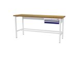 Stier Werkbank Mit 1X50, 1X100 Mm Schubladen Bxtxh 2000X600X960 Mm Ral 7035 / Ral 5010 (906353)