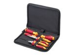 Wiha Werkzeug Set Elektriker Schraubendreher, Flachrundzange, Seitenschneider 5-Tlg. In Tasche (26755)