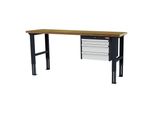 Stier HöHenverstellbare Werkbank Mit 1X100, 2X150 Mm Schubladen Bxtxh 2000X600X760-1060 Mm Ral 7016 / Ral 7035 (906313)