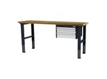 Stier HöHenverstellbare Werkbank Mit 1X50, 1X100, 1X150 Mm Schubladen Bxtxh 2000X600X760-1060 Mm Ral 7016 / Ral 7035 (906311)
