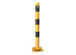 Schake Absperrpfosten Typ 489NPBG, Ortsfest, 220X220 Mm Ø 89Mm, Gelb / Schwarz)