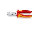 Knipex 74 06 180 Kraft-Seitenschneider Isoliert Mit Mehrkomponenten-HüLlen, Vde-GeprüFt Verchromt 180 Mm)