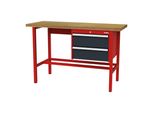 Stier Werkbank Mit 2X200 Mm Schubladen Bxtxh 1500X600X960 Mm Ral 3020 / Ral 7016 (906338)