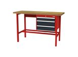 Stier Werkbank Mit 1X100, 2X150 Mm Schubladen Bxtxh 1500X600X960 Mm Ral 3020 / Ral 7016 (906336)