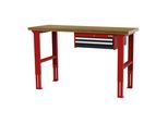 Stier HöHenverstellbare Werkbank Mit 1X50, 1X100 Mm Schubladen Bxtxh 1500X600X760-1060 Mm Ral 3020 / Ral 7016 (906340)