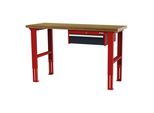 Stier HöHenverstellbare Werkbank Mit 1X150 Mm Schublade Bxtxh 1500X600X760-1060 Mm Ral 3020 / Ral 7016 (906342)