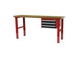 Stier HöHenverstellbare Werkbank Mit 3X100 Mm Schubladen Bxtxh 1500X600X760-1060 Mm Ral 3020 / Ral 7016 (906345)