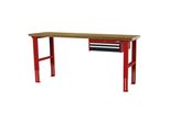 Stier HöHenverstellbare Werkbank Mit 1X50, 1X100 Mm Schubladen Bxtxh 2000X600X760-1060 Mm Ral 3020 / Ral 7016 (906341)