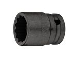 Hazet Schlag-, Maschinenschrauber-SteckschlüSsel-Einsatz (Doppel-6Kt.) 900SZ-22 Vierkant Hohl 12,5 Mm (1/2 Zoll) AußEn-Doppel-Sechskant-Tractionsprofi)