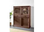 Highboard Otto Home "SchröDer", Braun, B:114Cm H:140Cm T:40Cm, Fsc-Zertifiziertes Massivholz, Sideboards, Highboard, Vitrine Aus Massivem Kiefernholz, Breite 114 Cm