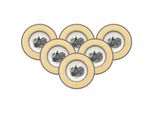 Suppenteller Villeroy & Boch "Suppenteller Audun Chasse ø 24,2 Cm 6Er Set Weiß-Grau-Gelb", Bunt (Weiß, Grau, Gelb), Speiseteller