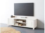Lowboard Otto Home "Mette", Weiß, B:160Cm H:46Cm T:40Cm, Fsc-Zertifiziertes Massivholz, Sideboards, Lowboard, Kommode Mit KabeldurchfüHrung Und Einem Einlegeboden