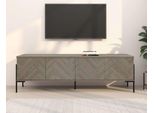 Lowboard Otto Home "Eadwine", Eichefarb., B:175Cm H:55Cm T:38Cm, Mdf, Sideboards, Lowboard, Tv-Kommode, Push-To-Open, TüRen Mit FischgräTen Muster, Breite 175 Cm