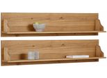 Wandregal Otto Home "Melissa", Beige (Natur Gebeizt, Gewachst), Regale, Wandregal, Breite 120 Cm