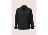 Hemdbluse Madeleine "Hemdbluse Elegante Bluse Mit Glanzakzenten", Damen, Gr. 38, Schwarz, Obermaterial: 65% Baumwolle Co. 32% Polyamid Pa. 3% Elasthan El., Modern, Blusen Hemdbluse