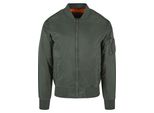 Anorak Urban Classics "Urban Classics Herren Basic Bomber Jacket", Herren, Gr. L, Olive, 100% Polyamid, Unifarben, Normal, Amerikanischer Ausschnitt, Jacken