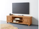 Lowboard Otto Home "Mette", Beige (Natur Gebeizt, Gewachst), B:160Cm H:46Cm T:40Cm, Fsc-Zertifiziertes Massivholz, Sideboards, Lowboard, Kommode Mit KabeldurchfüHrung Und Einem Einlegeboden