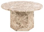 Couchtisch Actona Group "Naxos", Braun (Matt Latte Braun, Matt Latte Braun, Matt Latte Braun), B:80Cm H:42Cm T:80Cm, Tische, Couchtisch, Rund Couchtisch, Matt Latte Lackiert Marmor, Ø80X42Cm