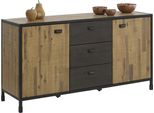 Sideboard Otto Home "Soho", Schwarz (Natur, Schwarz), B:150Cm H:80Cm T:45Cm, Sideboards, Sideboard, Kommode, Breite 150 Cm