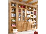 BüCherwand Otto Home "Bergen", Beige (Natur Gebeizt, Gewachst), B:255Cm H:213Cm T:27Cm, Massivholz, Regale, Aus Massivem SchöNen Kiefernholz, Breite 255 Cm