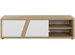 Tv-Board Gami "Epura", Weiß (Eiche Nachbildung, Weiß), B:162Cm H:47Cm T:40Cm, Holzwerkstoff, Sideboards, Tv-Board, Tv-Board 2 TüRen