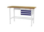 Stier Werkbank Mit 3X100 Mm Schubladen Bxtxh 1500X600X960 Mm Ral 3020 / Ral 7016 (906362)