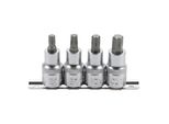 Bgs Bit-Einsatz-Satz Antrieb Innenvierkant 12,5 Mm (1/2 Zoll) T-Profil (FüR Tx) T40 - T55 4 Teilig ; Bgs Technic (8886)