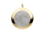 KettenanhäNger Jobo "AnhäNger Rund 39 Mm", Gold (Goldfarben), SchmuckanhäNger, Damen, Silber 925 (Sterlingsilber), KettenanhäNger, 925 Silber Vergoldet Mit Glitzereffekt